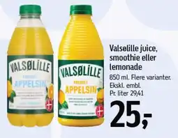 Føtex VALSØLILLE juice, smoothie eller lemonade tilbud