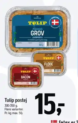 Føtex TULIP postej tilbud