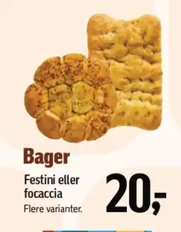 Føtex BAGER Festini eller focaccia tilbud