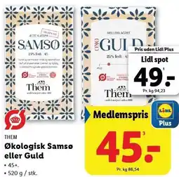 Lidl THEM Økologisk Samsø eller Guld tilbud