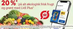 Lidl 20% på alt økologisk frugt og grønt med Lidl Plus tilbud
