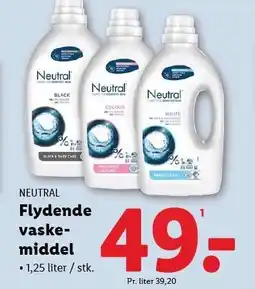 Lidl NEUTRAL Flydende vaskemiddel tilbud
