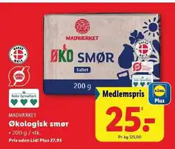 Lidl MADVÆRKET Økologisk smør tilbud