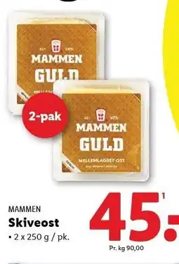 Lidl MAMMEN Skiveost tilbud