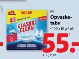 Lidl W5 Opvasketabs tilbud