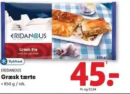 Lidl ERIDANOUS Græsk tærte tilbud