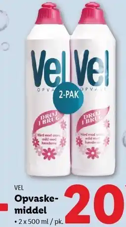 Lidl VEL Opvaskemiddel tilbud