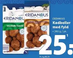 Lidl ERIDANOUS Kødboller med fyld tilbud