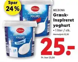Lidl MILBONA Græskinspireret yoghurt tilbud