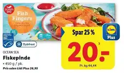Lidl OCEAN SEA Fiskepinde tilbud
