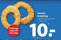 Lidl Sesambrødring tilbud