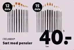 Lidl Sæt med pensler tilbud