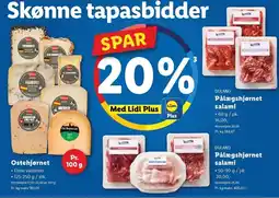Lidl MILBONA Ostehjørnet eller DULANO Pålægshjørnet salami tilbud
