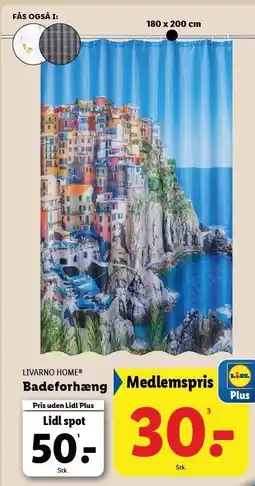 Lidl LIVARNO HOME Badeforhæng tilbud