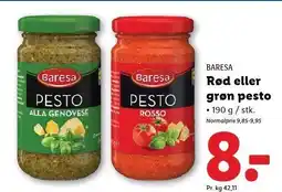 Lidl BARESA Rød eller grøn pesto tilbud