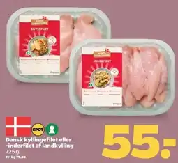 Netto DANSK LANDKYLLING Dansk kyllingefilet eller -inderfilet af landkylling tilbud