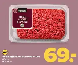 Netto Velsmag hakket oksekød 8-12% tilbud