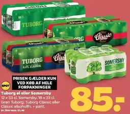 Netto Tuborg øl eller Somersby tilbud