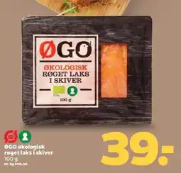 Netto ØGO økologisk røget laks i skiver tilbud