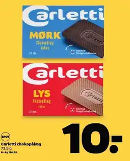 Netto Carletti chokopålægs tilbud