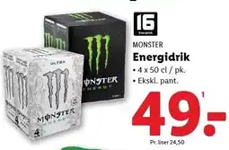 Lidl MONSTER Energidrik tilbud