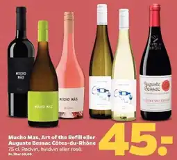 Netto Mucho Mas, Art og the Refill eller Auguste Bessac Côtes-duRhône tilbud