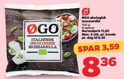Netto ØGO økologisk mozza tilbud
