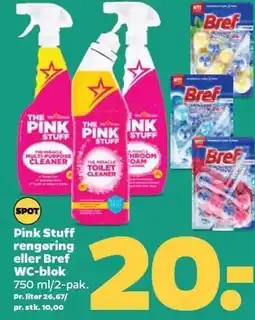 Netto Pink Stuff rengøring eller Bref WC-blok tilbud