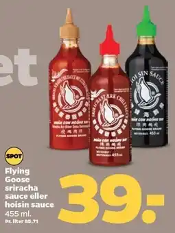 Netto Flying Goose sriracha sauce eller hoisin sauce tilbud