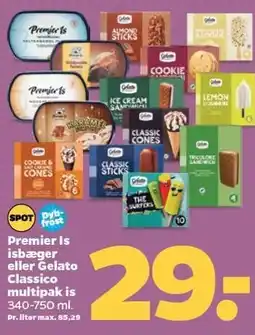 Netto Premier Is isbæger eller Gelato Classico multipak is tilbud