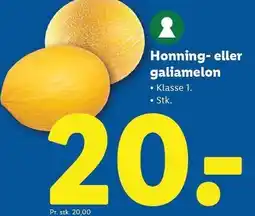 Lidl Honning- eller galiamelon tilbud