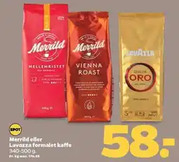Netto Merrild eller Lavazza formalet kaffe tilbud