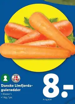 Lidl Danske Limfjordsgulerødder tilbud