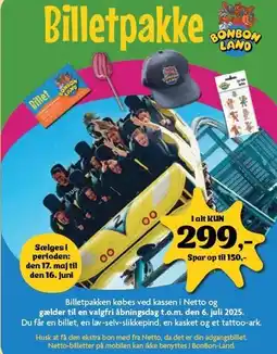 Netto Billetpakke tilbud