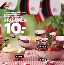 Netto Tandstikker med huer, pyntehuer eller bordflag med huer tilbud