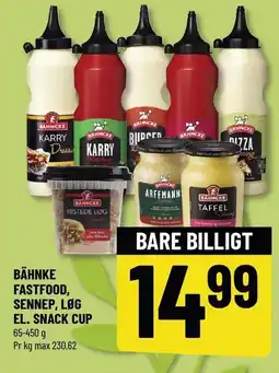 Løvbjerg BÄHNKE FASTFOOD, SENNEP, LØG EL. SNACK CUP tilbud