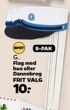 Netto Flag med hue eller Dannebrog tilbud