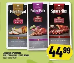 Løvbjerg JENSENS SPARERIBS, PULLED PORK EL- FILET ROYAL 500 G tilbud