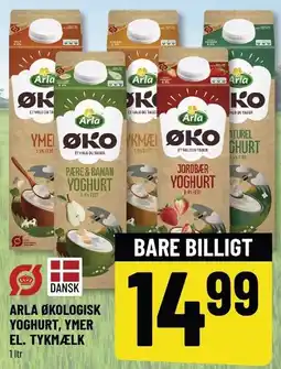 Løvbjerg ARLA ØKOLOGISK YOGHURT, YMER EL. TYKMÆLK tilbud