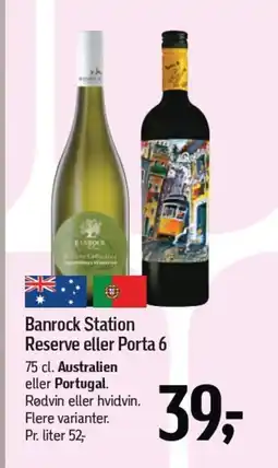 Føtex Banrock Station Reserve eller Porta 6 tilbud