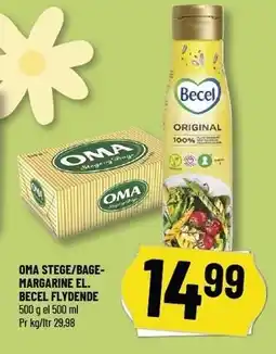 Løvbjerg OMA STEGE/BAGEMARGARINE EL. BECEL FLYDENDE tilbud
