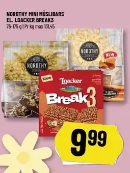 Løvbjerg NORDTHY MINI MÜSLIBARS EL. LOACKER BREAK3 tilbud