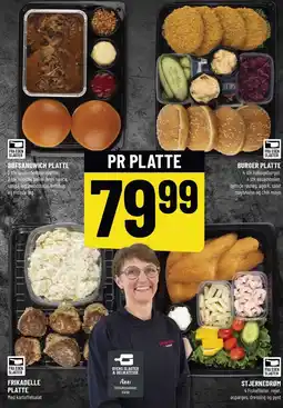 Løvbjerg Burger eller Bøfsandwich platte tilbud