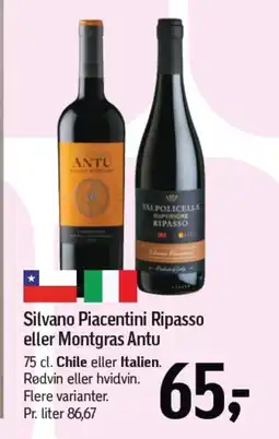 Føtex Silvano Piacentini Ripasso eller Montgras Antu tilbud