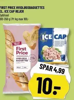 Løvbjerg FIRST PRICE HVIDLØGSBAGUETTES EL. ICE CAP REJER 300-350 G tilbud