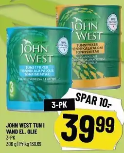 Løvbjerg JOHN WEST TUN I VAND EL. OLIE 3-pk tilbud