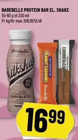 Løvbjerg BAREBELLS PROTEIN BAR EL. SHAKE tilbud