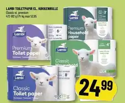 Løvbjerg LAMBI TOILETPAPIR EL. KØKKENRULLE tilbud