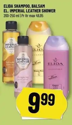 Løvbjerg ELIDA SHAMPOO, BALSAM EL. IMPERIAL LEATHER SHOWER tilbud