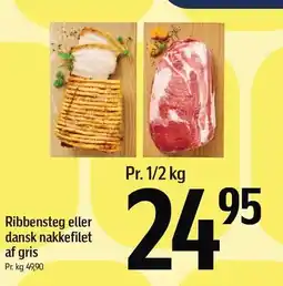 Føtex Ribbenssteg eller dansk nakkefilet af gris tilbud